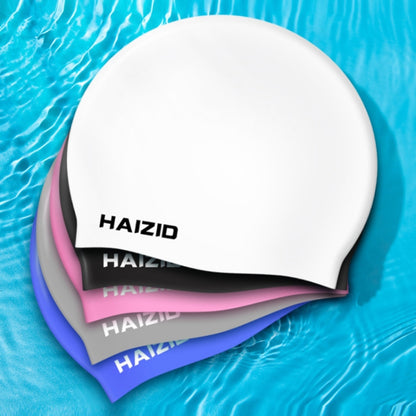 HAIZID 2 PCS Silicone Waterproof Oversized Swimming Cap, Color: Gray 55g - Swimming Caps by HAIZID | Online Shopping South Africa | PMC Jewellery