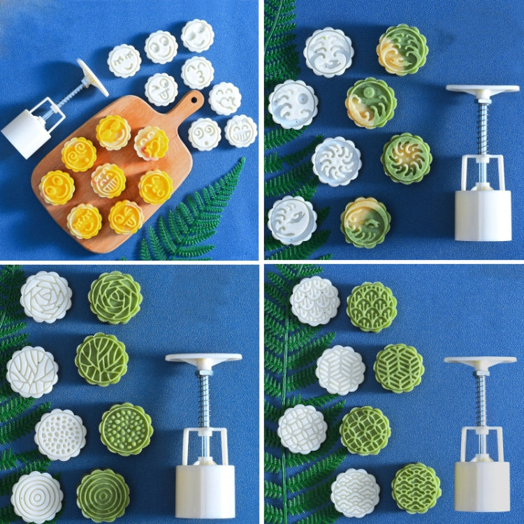 2 PCS Moon Festival Round Hand-Pressed Pastry Mold Baking Tools, Model: 30 - free shipping - PMC TechLife - Order now!