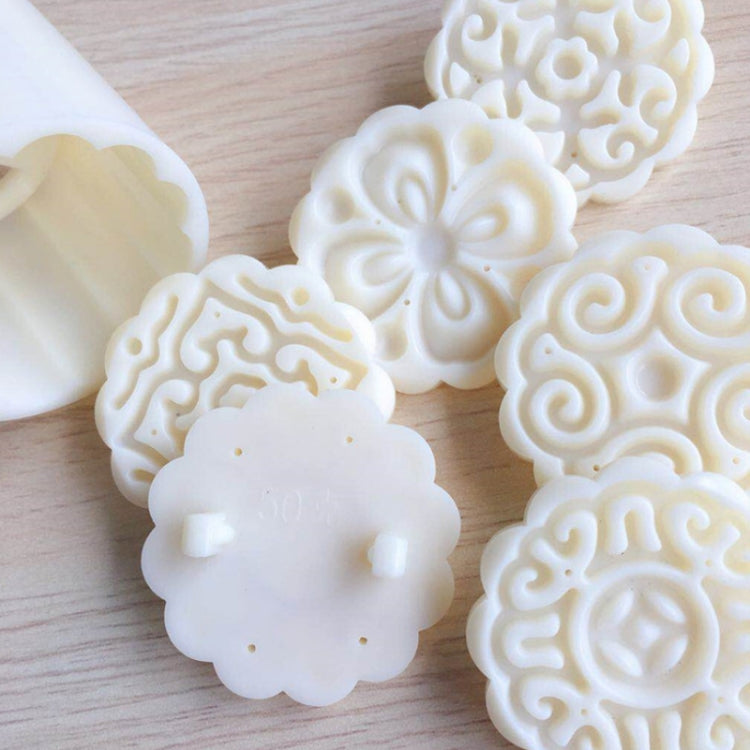 2 PCS Moon Festival Round Hand-Pressed Pastry Mold Baking Tools, Model: 30 - free shipping - PMC TechLife - Order now!
