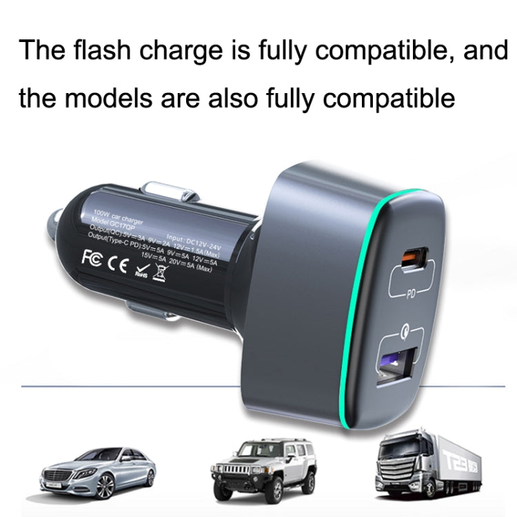 GC-17 83W High-power Car Charger 2 In 1 Cigarette Lighter - Car Charger by PMC Jewellery | Online Shopping South Africa | PMC Jewellery