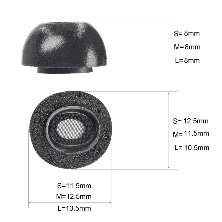 2 PCS Earbuds Memory Foam Ear Caps For TWS Airpods Pro,Size:  Medium Gray - Anti-dust & Ear Caps by PMC TechLife | Online Shopping South Africa | PMC TechLife