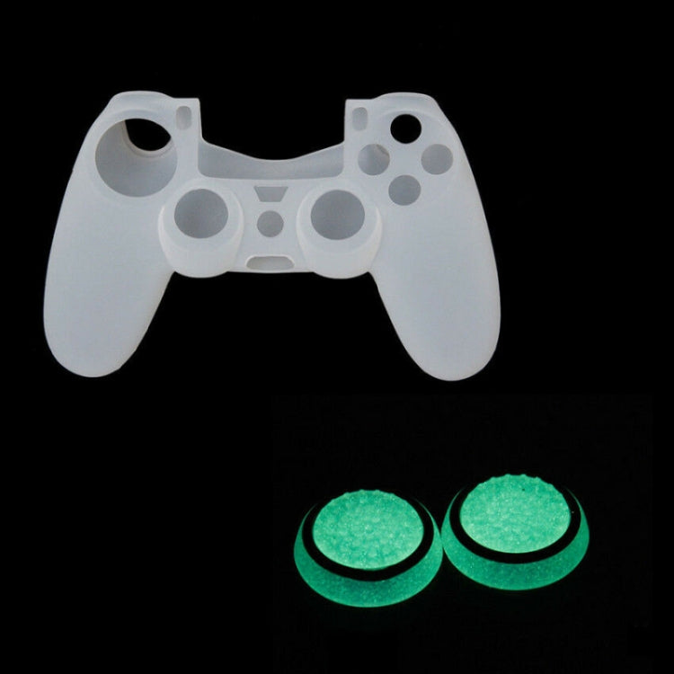 10 PCS Gamepad Silicone Luminous Button Cap Rocker Cap For PS5/PS4/PS3/ONE/360/PRO/series X/S(Black Green Circle) - Cases by PMC Jewellery | Online Shopping South Africa | PMC Jewellery