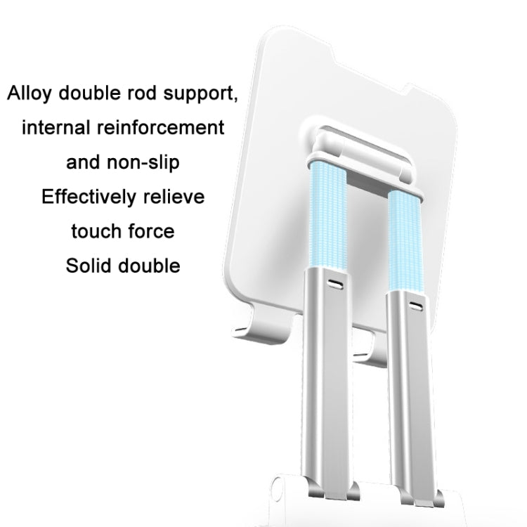 Tablet Mobile Phone Desktop Double Pole Lifting Folding Bracket, Color: Black (Large) - Desktop Holder by PMC TechLife | Online Shopping South Africa | PMC TechLife