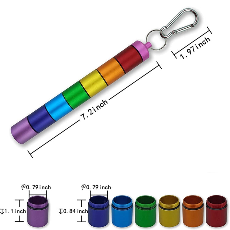 M003 Sealed Waterproof 7 Days Split Aluminum Alloy Metal Pill Box(Colorful) - free shipping - PMC TechLife - Order now!