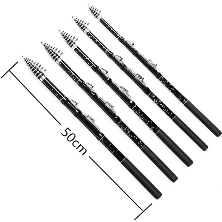 ZHANLANGWANG Carbon Throwing Pole Mini Short Rock Fishing Rod, Length: 1.8m(Black) - Fishing Rods & Accessories by PMC TechLife | Online Shopping South Africa | PMC TechLife