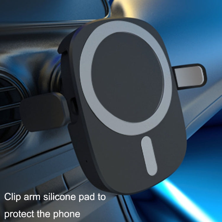 15W Intelligent Car Magnetic Wireless Charging Stand For IPhone 12 / 13 Series (Black) - Wireless Charger Holders by PMC TechLife | Online Shopping South Africa | PMC TechLife