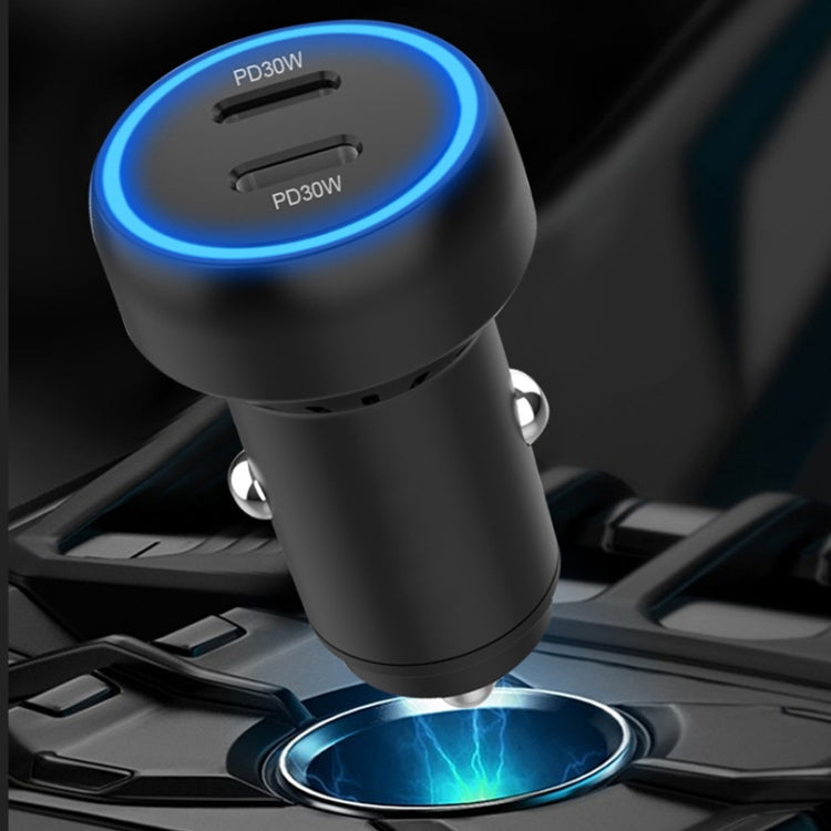 IBD352 Aluminum Alloy Dual Interface Car Charger, Spec: Qc3.0 18W+PD 3.0 30W - Car Charger by PMC TechLife | Online Shopping South Africa | PMC TechLife