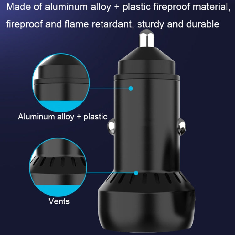 IBD352 Aluminum Alloy Dual Interface Car Charger, Spec: QC3.0 30W+PD 3.0 30W - Car Charger by PMC TechLife | Online Shopping South Africa | PMC TechLife