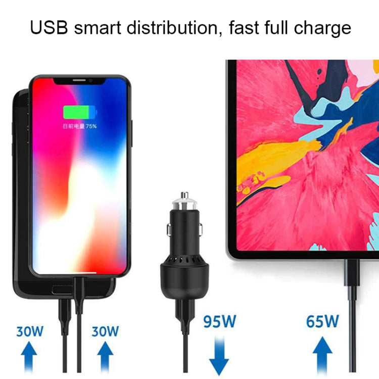 IBD350-1U2C PD30W+PD65W+QC Car Phone Charger - free shipping - PMC TechLife - Order now!
