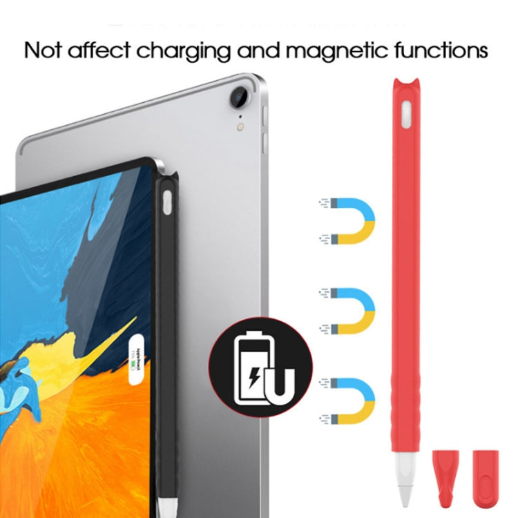 2 PCS Cartoon Touch Silicone Pen Case For Apple Pencil 2(Light Purple) - Pencil Accessories by PMC TechLife | Online Shopping South Africa | PMC TechLife