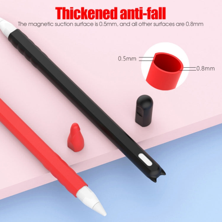 2 PCS Cartoon Touch Silicone Pen Case For Apple Pencil 2(White) - Pencil Accessories by PMC TechLife | Online Shopping South Africa | PMC TechLife