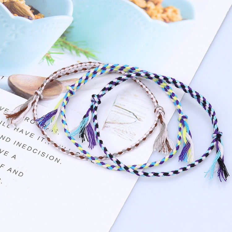 10pcs /Pack 1010-89 Four-strand Colorful Braided Rope Adjustable Bracelet(26) - Bracelets by PMC Jewellery | Online Shopping South Africa | PMC Jewellery | Buy Now Pay Later Mobicred