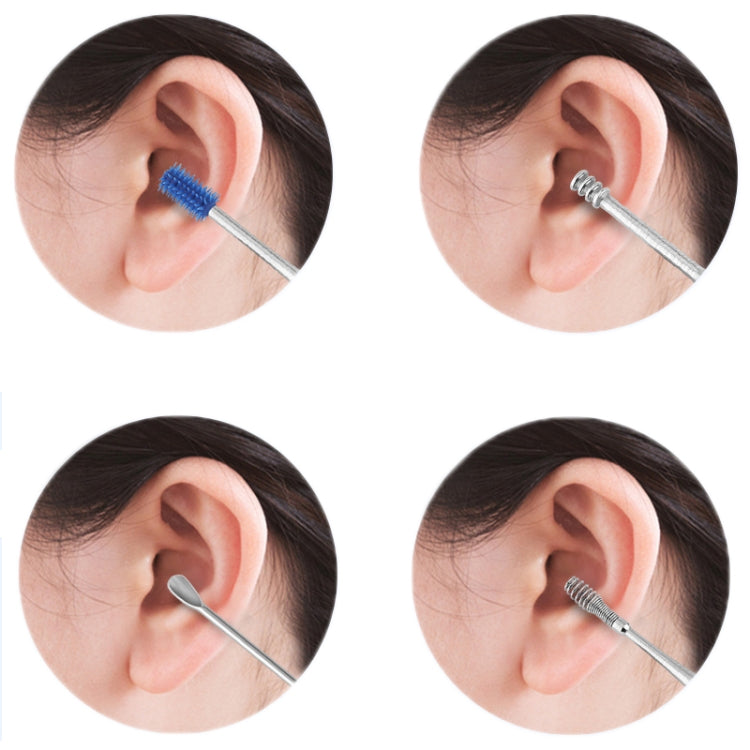 2 Packs Push-Pull Cylinder Storage Ear Scoop Set, Specification: 7 PCS/Set Orange - Ear Care Tools by PMC Jewellery | Online Shopping South Africa | PMC Jewellery