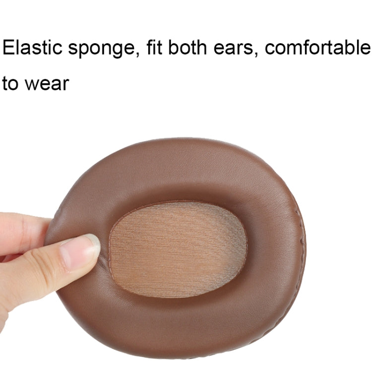 2 PCS Headset Sponge Earmuffs For SONY MDR-7506 / V6 / 900ST, Color: Brown Stitching - Earmuff & Pad by PMC Jewellery | Online Shopping South Africa | PMC Jewellery