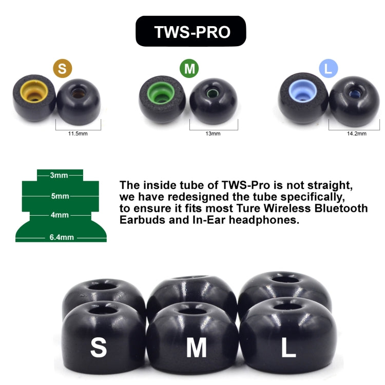 6 PCS Memory Foam Earplugs For TWS Jabra Elite 65T Sony WF-1000XM3 Real Wireless Headset Medium - Anti-dust & Ear Caps by PMC TechLife | Online Shopping South Africa | PMC TechLife