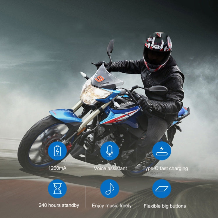 Motorcycle Helmet Call Music Navigation Bluetooth Headset, Color: Red(Soft Pipe Microphone) - Motorcycle Walkie Talkie by PMC TechLife | Online Shopping South Africa | PMC TechLife