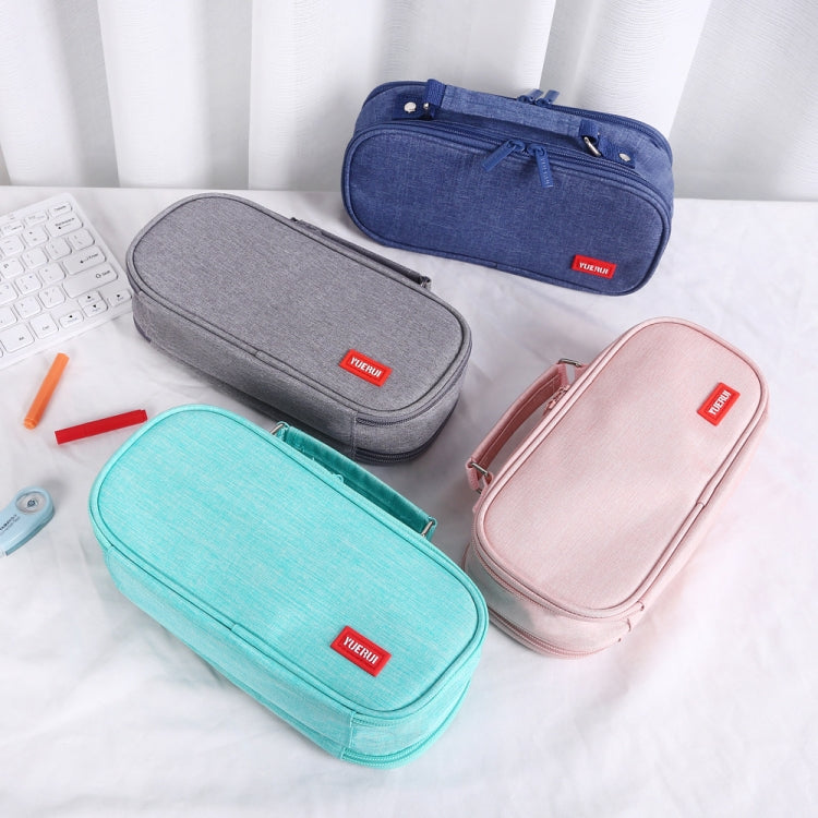 Large Capacity Multi-layer Portable Stationery Bag Canvas Pen Bag(Grey) - free shipping - PMC TechLife - Order now!