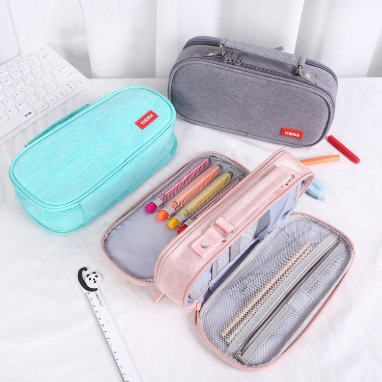 Large Capacity Multi-layer Portable Stationery Bag Canvas Pen Bag(Navy Blue) - Pen Holder by PMC TechLife | Online Shopping South Africa | PMC TechLife