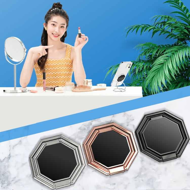 Metal Ring Buckle Live Rotating Magnetic Suction Car Desktop Tablet Folding Phone Bracket(Rose Red) - free shipping - PMC TechLife - Order now!