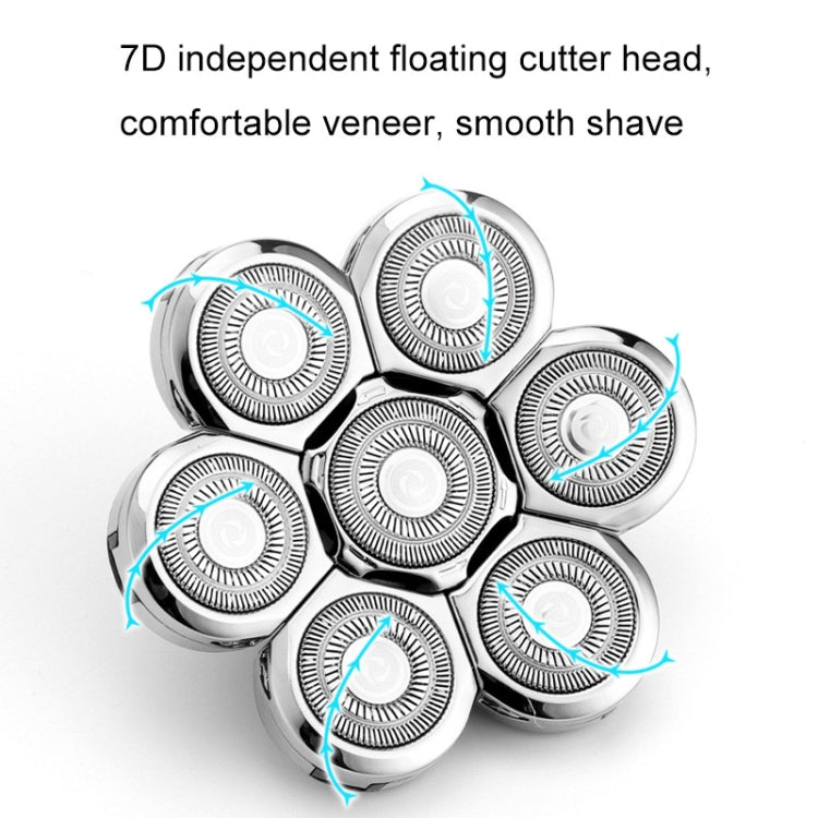 Shaver Replaceable Washable Double Ring Knife Mesh Floating Head 7 Knife Net - free shipping - PMC TechLife - Order now!
