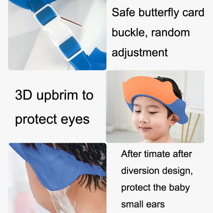 3PCS Shampoo Earmuffs Silicon Infant Wash Bath Cap Child Washing Hat(Orange) - Baby Care by PMC TechLife | Online Shopping South Africa | PMC TechLife