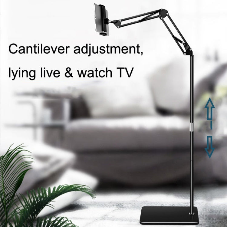 155cm Live Broadcast Bedside Cantilever Floor Bracket Bluetooth Remote Control Model (Black) - Lazy Bracket by PMC TechLife | Online Shopping South Africa | PMC TechLife