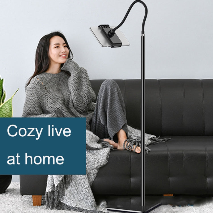 155cm Live Broadcast Bedside Cantilever Floor Bracket Phone Tablet Clip (White) - Lazy Bracket by PMC TechLife | Online Shopping South Africa | PMC TechLife