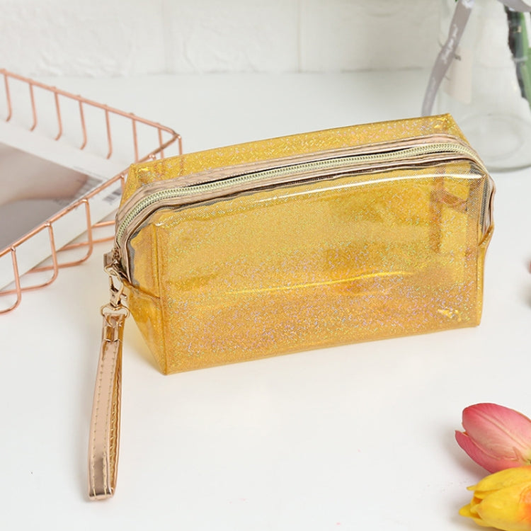 PVC Laser Transparent Portable Cosmetic Bag Travel Toiletry Bag(Orange) - Storage Boxes by PMC Jewellery | Online Shopping South Africa | PMC Jewellery