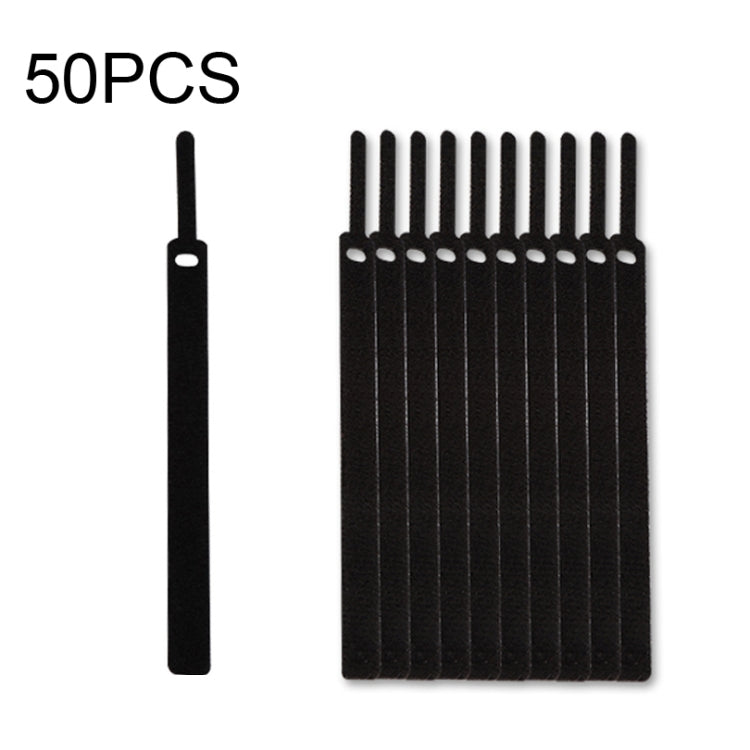 50 PCS Needle Shape Self-adhesive Data Cable Organizer Colorful Bundles 12 x 115mm(Black) - Cable Organizer by PMC TechLife | Online Shopping South Africa | PMC TechLife