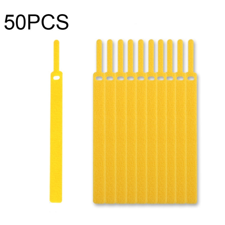 50 PCS Needle Shape Self-adhesive Data Cable Organizer Colorful Bundles 12 x 115mm(Yellow) - Cable Organizer by PMC TechLife | Online Shopping South Africa | PMC TechLife