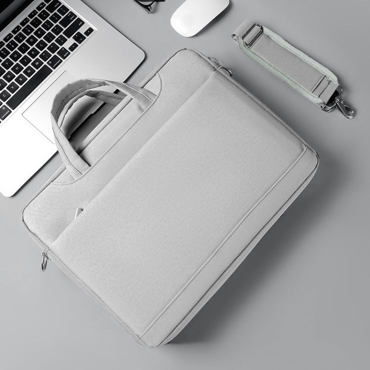 Airbag Thickened Laptop Portable Messenger Bag, Size: 15.6-16.1 inches(Light Gray) - 15 inch by PMC TechLife | Online Shopping South Africa | PMC TechLife