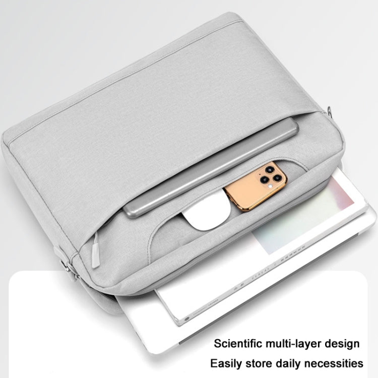 Airbag Thickened Laptop Portable Messenger Bag, Size: 15.6-16.1 inches(Light Gray) - 15 inch by PMC TechLife | Online Shopping South Africa | PMC TechLife