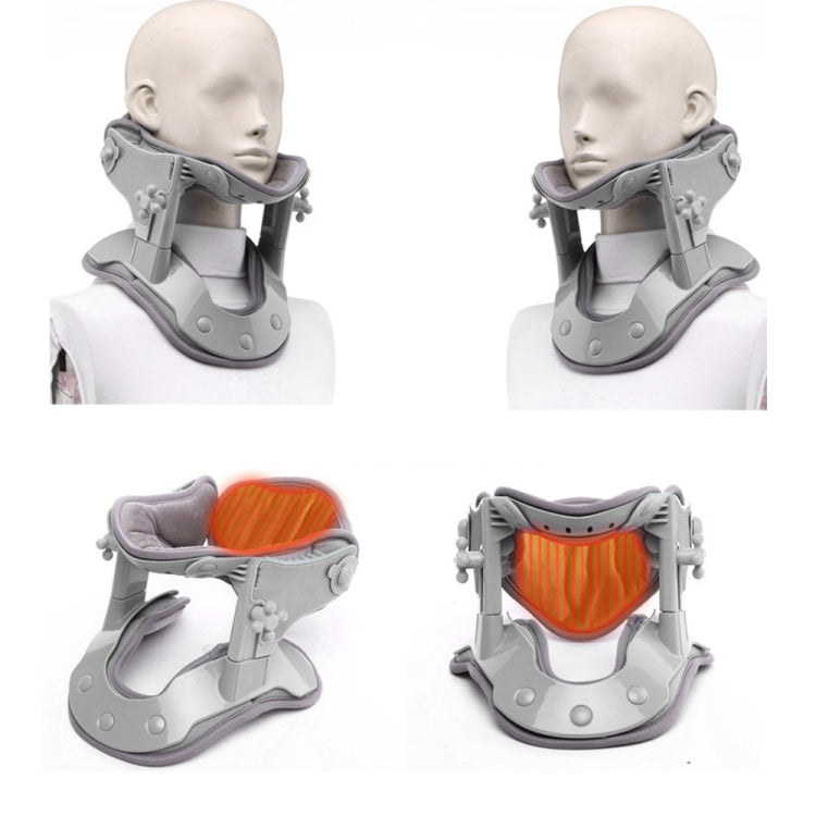 Cervical Spine Retractor Household Adjustable Hot Compress Stretching Neck Brace(Gray) - Corrector by PMC Jewellery | Online Shopping South Africa | PMC Jewellery