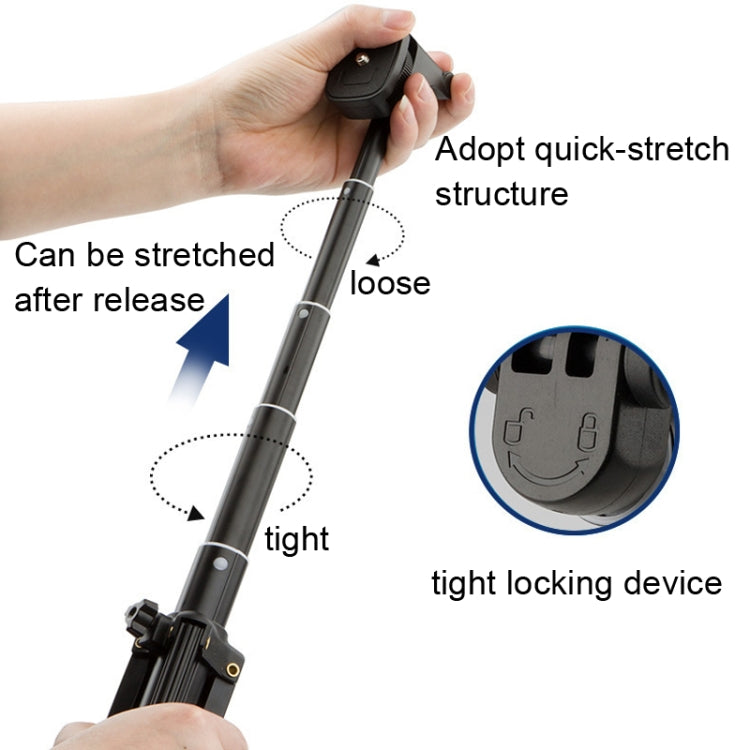 YUNTENG 1688 Selfie Stick Tripod Bluetooth Remote Control Camera Stand(Black) - Selfie Sticks by YUNTENG | Online Shopping South Africa | PMC Jewellery