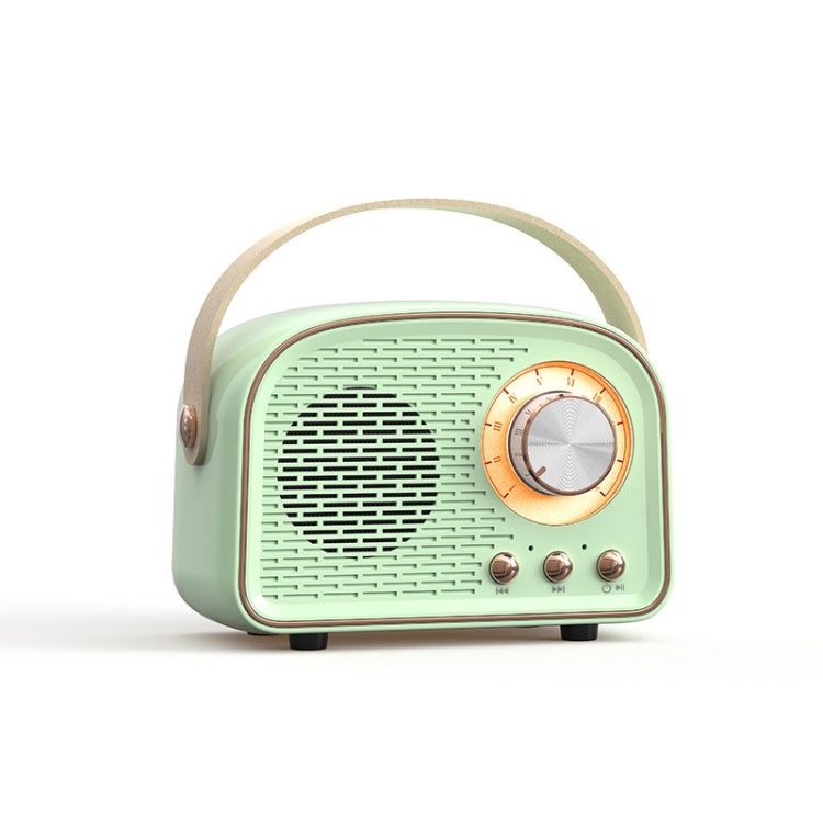 DW21 Vintage Radio BT Speaker Support TF Card/U Disk to Play(Light Green) - Desktop Speaker by PMC TechLife | Online Shopping South Africa | PMC TechLife