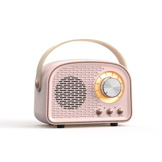 DW21 Vintage Radio BT Speaker Support TF Card/U Disk to Play(Pink) - Desktop Speaker by PMC Jewellery | Online Shopping South Africa | PMC Jewellery