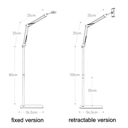 SSKY L10 Home Cantilever Ground Phone Holder Tablet Support Holder, Style: Retractable+Desktop Clip (White) - Lazy Bracket by SSKY | Online Shopping South Africa | PMC Jewellery