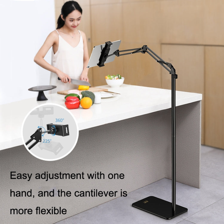 SSKY L10 Home Cantilever Ground Phone Holder Tablet Support Holder, Style: Fixed+Desktop Clip (White) - Lazy Bracket by SSKY | Online Shopping South Africa | PMC Jewellery