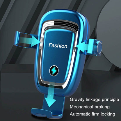 S19 15W Gravity Car Phone Wireless Charging Stand(Blue) - Wireless Charger Holders by PMC Jewellery | Online Shopping South Africa | PMC Jewellery