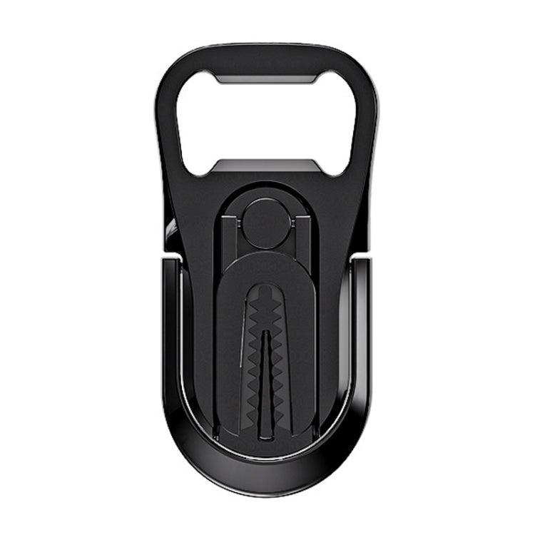 Multifunction Car Air Vent Phone Holder Finger Ring Phone Bracket Bottle Opener(Black) - Ring Holder by PMC TechLife | Online Shopping South Africa | PMC TechLife