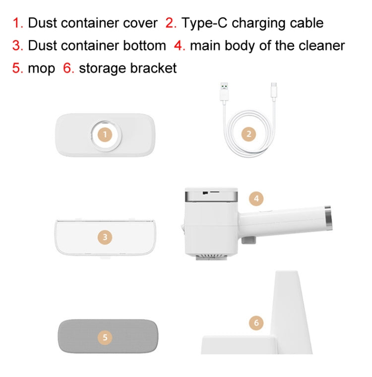 12W Multi-functional Wireless Handheld Cleaner Window Scraping(White) - free shipping - PMC TechLife - Order now!