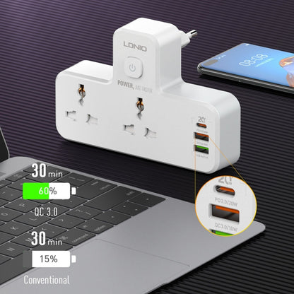 LDNIO SC2311 20W PD+QC 3.0 Multifunctional Home Fast Charging Socket with Night Light, Spec: UK Plug - Extension Socket by LDNIO | Online Shopping South Africa | PMC Jewellery