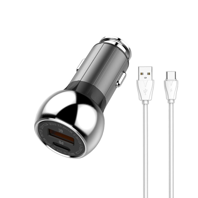 LDNIO C1 36W PD + QC 3.0 Car Fast Charger High Power Smart USB Car Charger with USB-C/Type-C Cable - Car Charger by LDNIO | Online Shopping South Africa | PMC Jewellery