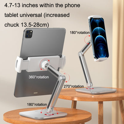 SSKY X38 Desktop Phone Tablet Stand Folding Online Classes Support, Style: Long Arm Version (White) - Desktop Holder by SSKY | Online Shopping South Africa | PMC Jewellery