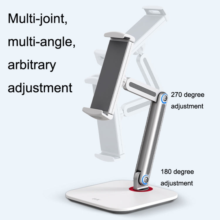 SSKY X38 Desktop Phone Tablet Stand Folding Online Classes Support, Style: Single Arm Charging Version (White) - Desktop Holder by SSKY | Online Shopping South Africa | PMC Jewellery