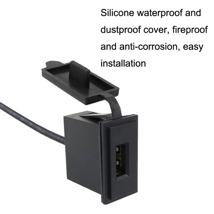 2PCS 2.4 A Motor Boat Trailer Car Modified Square Single USB Car Charger(Black) - DIY Modified Charger by PMC TechLife | Online Shopping South Africa | PMC TechLife