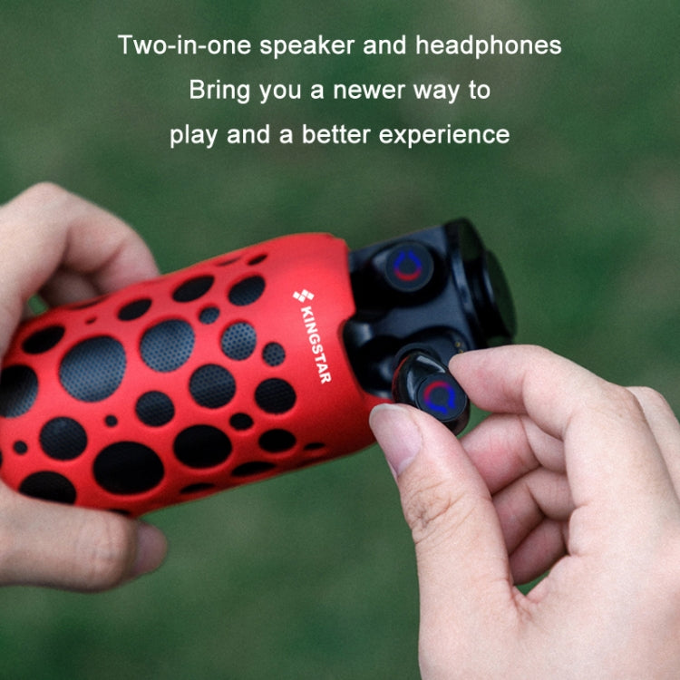K045 2 In 1 Outdoor Mini Wireless Bluetooth Audio In-Ear Headphones(Green) - Desktop Speaker by PMC TechLife | Online Shopping South Africa | PMC TechLife