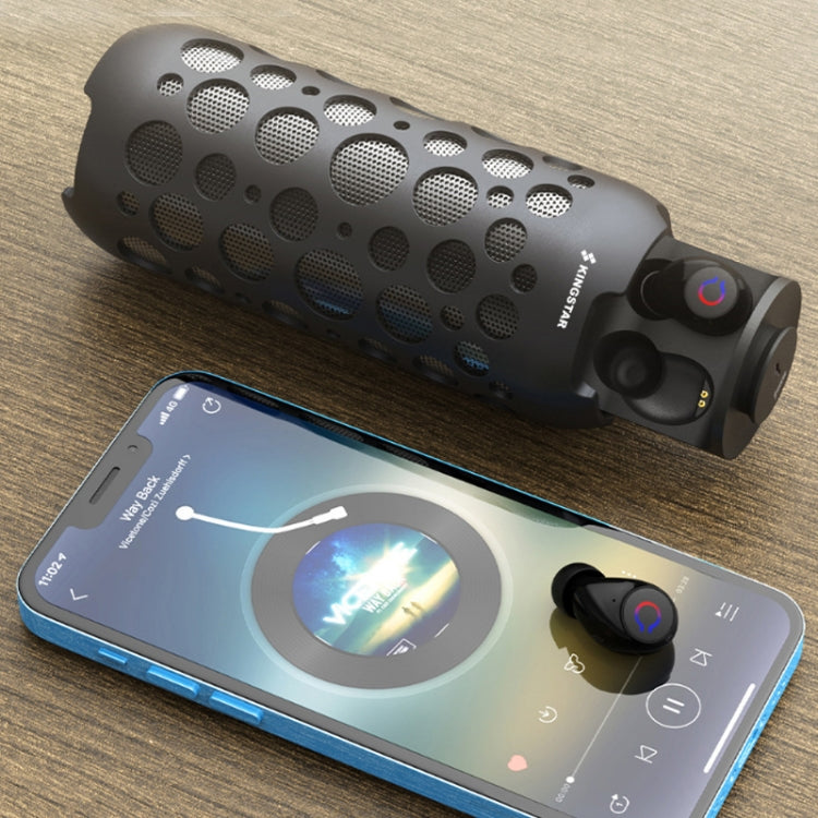 K045 2 In 1 Outdoor Mini Wireless Bluetooth Audio In-Ear Headphones(Green) - Desktop Speaker by PMC TechLife | Online Shopping South Africa | PMC TechLife