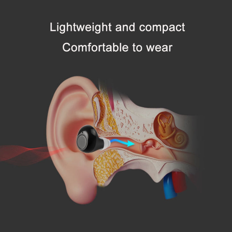 TWS In-Ear Sound Amplifier For Elderly Hearing Aid Headphones(Black) - Hearing Aids by PMC TechLife | Online Shopping South Africa | PMC TechLife | Buy Now Pay Later Mobicred