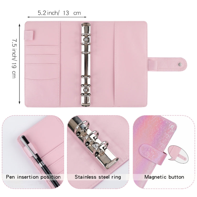 A6 Illusion Magic Square Loose-leaf PU Notebook Cash Budget Book(Milk Tea) - Notebooks by PMC TechLife | Online Shopping South Africa | PMC TechLife